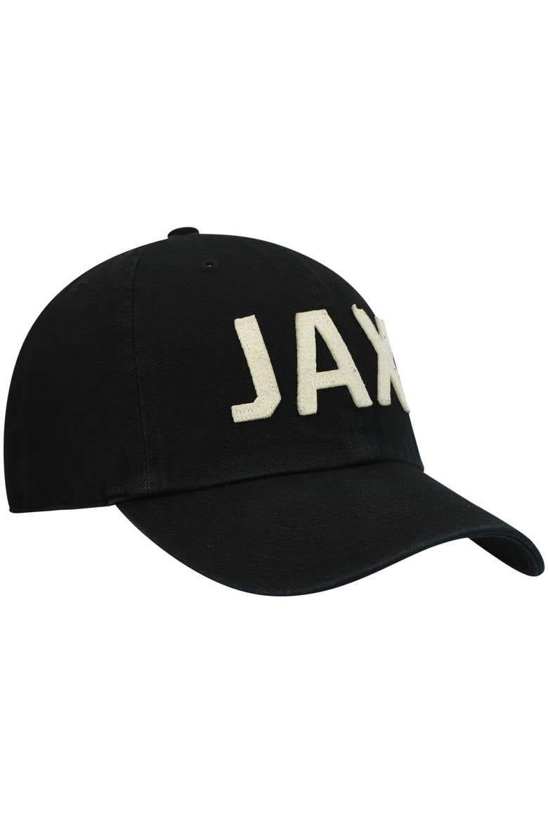 Women's '47 Black Jacksonville Jaguars Finley Clean Up Adjustable Hat, Alternate, color, Black