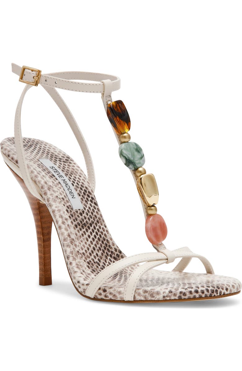Steve Madden Frenzi Ankle Strap Sandal, Main, color, Natural Snake