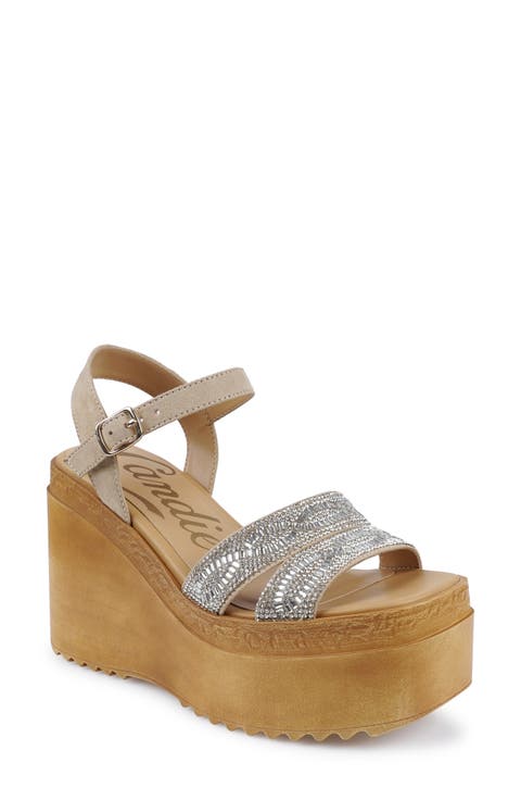 Cuna Ankle Strap Platform Wedge Sandal (Women)