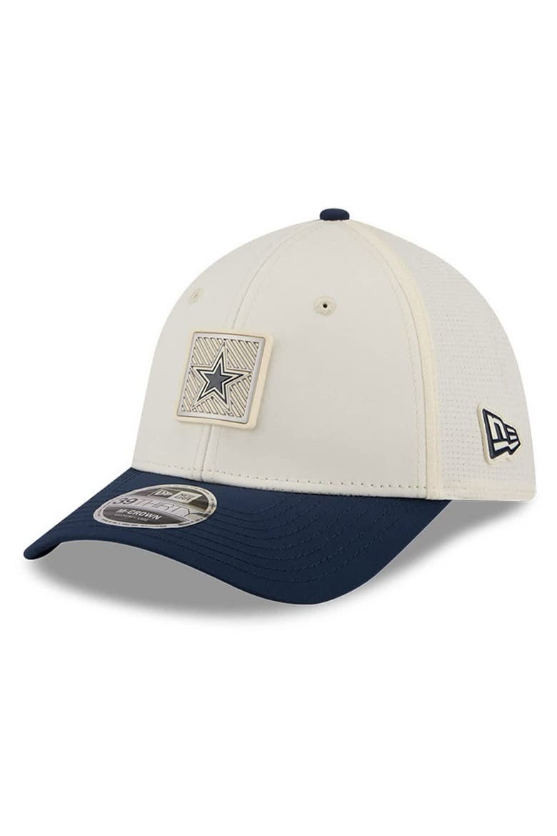 Men's New Era  Cream/Navy Dallas Cowboys 2026 NFL Training Camp 39THIRTY Flex Hat, Alternate, color, Cream