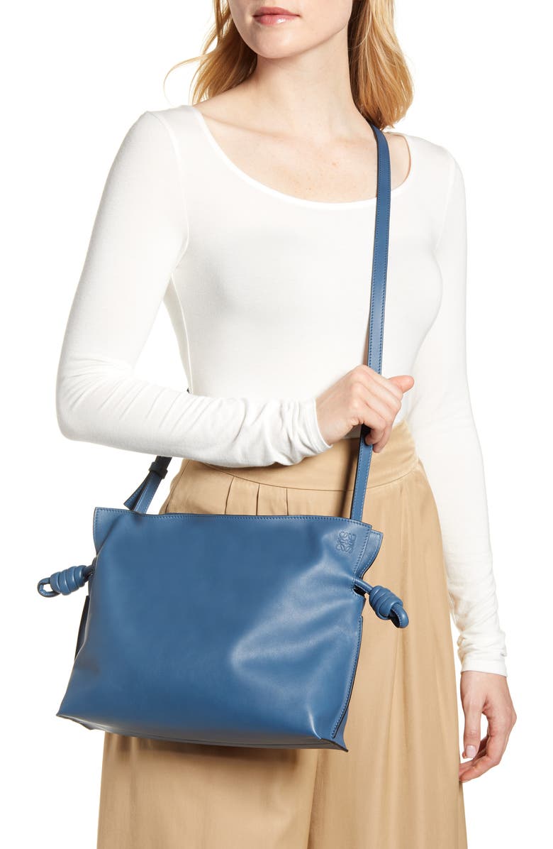 Loewe Flamenco Knot Leather Clutch, Alternate, color,