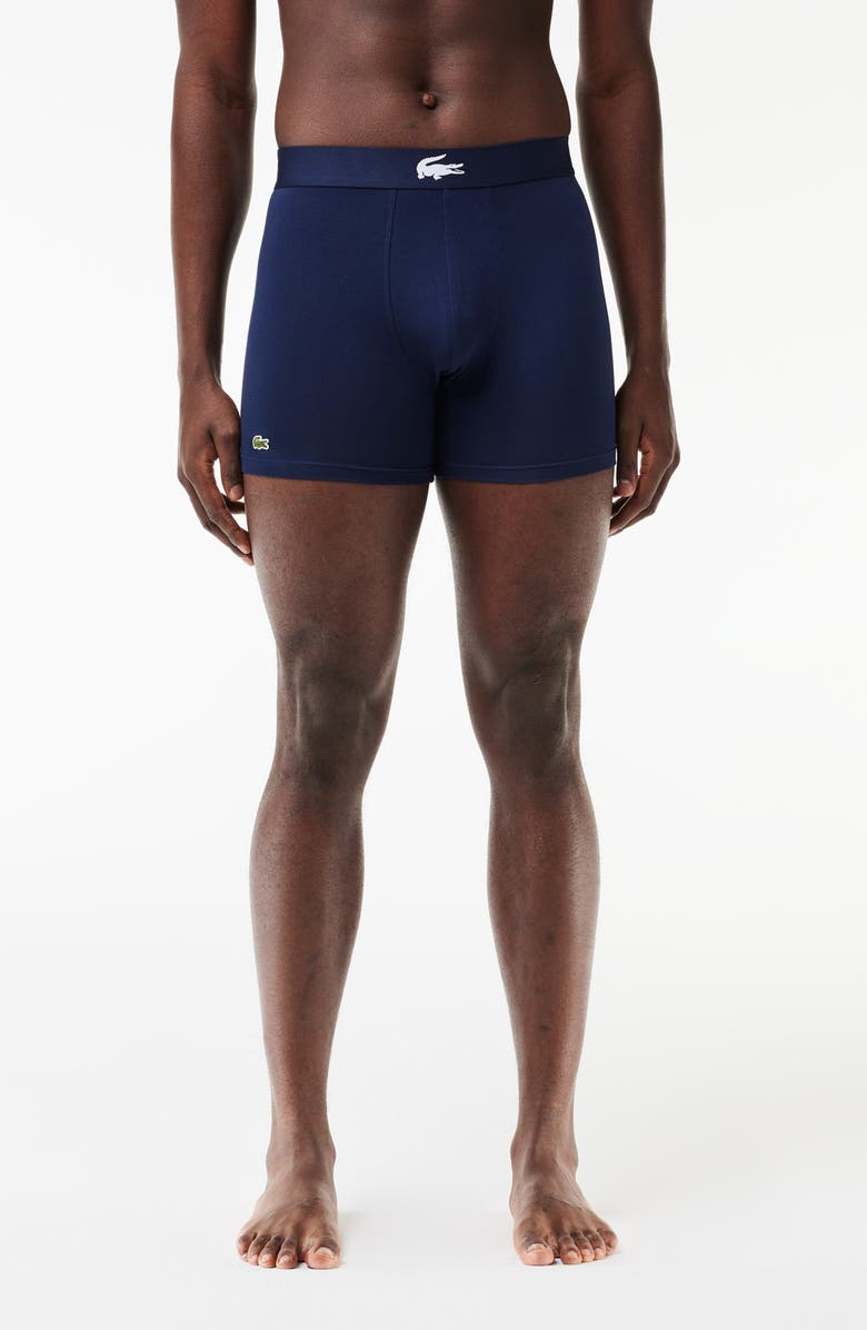 Lacoste Iconic 3-Pack Boxer Briefs, Alternate, color, 