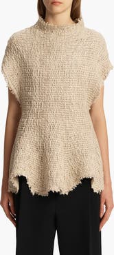 Khaite Gilles Funnel Neck Hemp & Silk Sweater