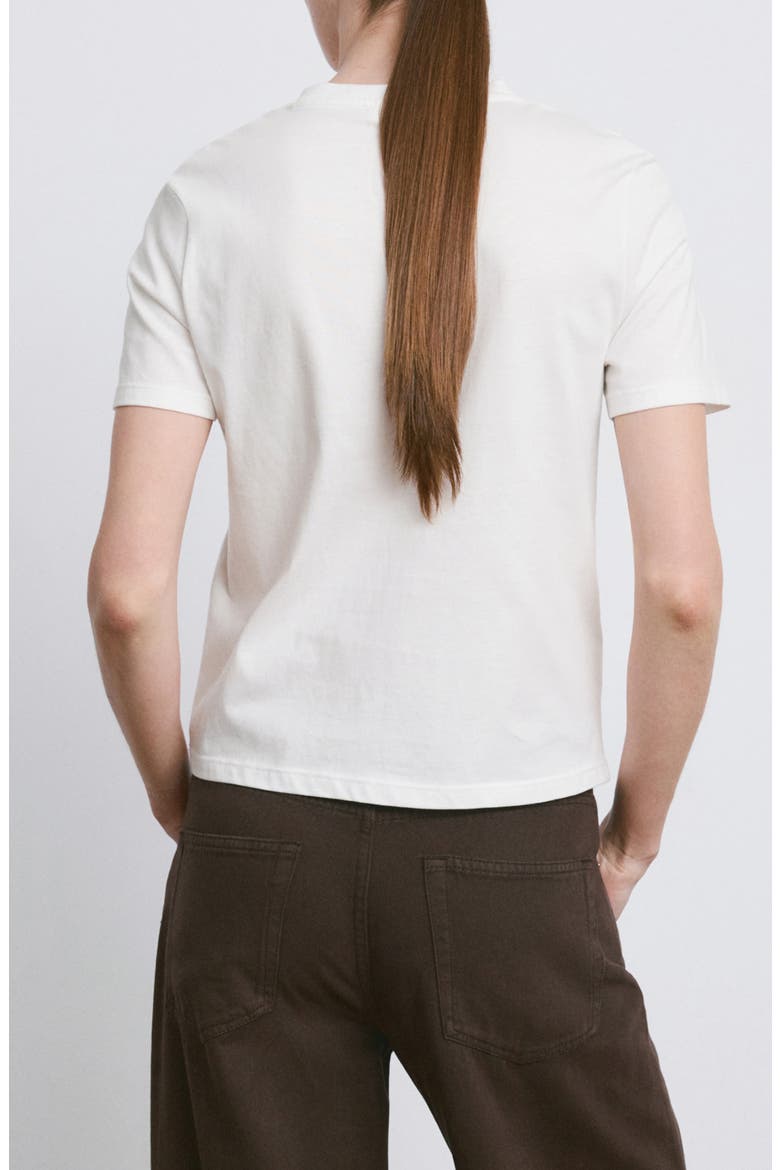 Embroidered Cotton T-Shirt, Alternate, color, OFF WHITE