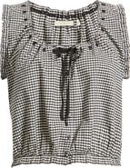 DÔEN Traveler Organic Cotton Gingham Top