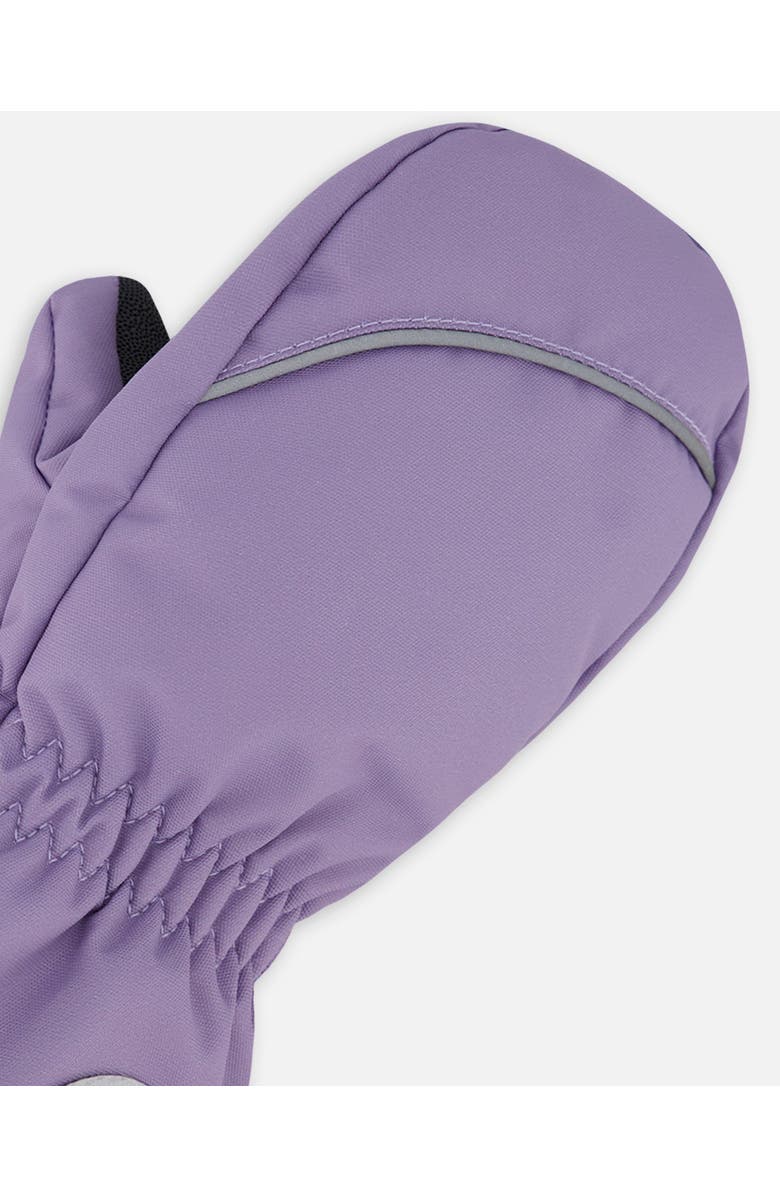Deux par Deux Baby Girl Winter Mittens Play, Alternate, color, Purple Gray