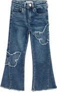 YMI Kids' Gigi Butterfly Patch Flare Jeans