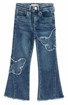 YMI Kids' Gigi Butterfly Patch Flare Jeans