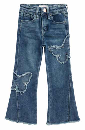 YMI Kids' Gigi Butterfly Patch Flare Jeans