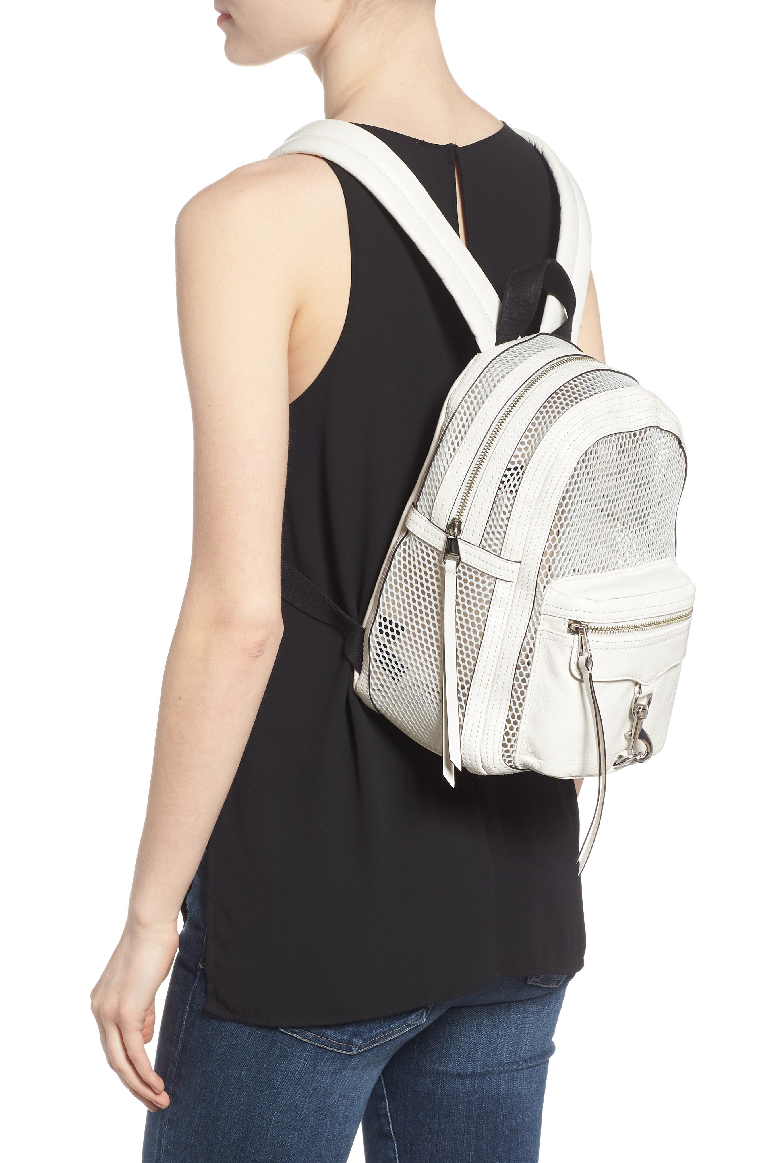 Rebecca Minkoff Small MAB Mesh Backpack, Alternate, color, 
