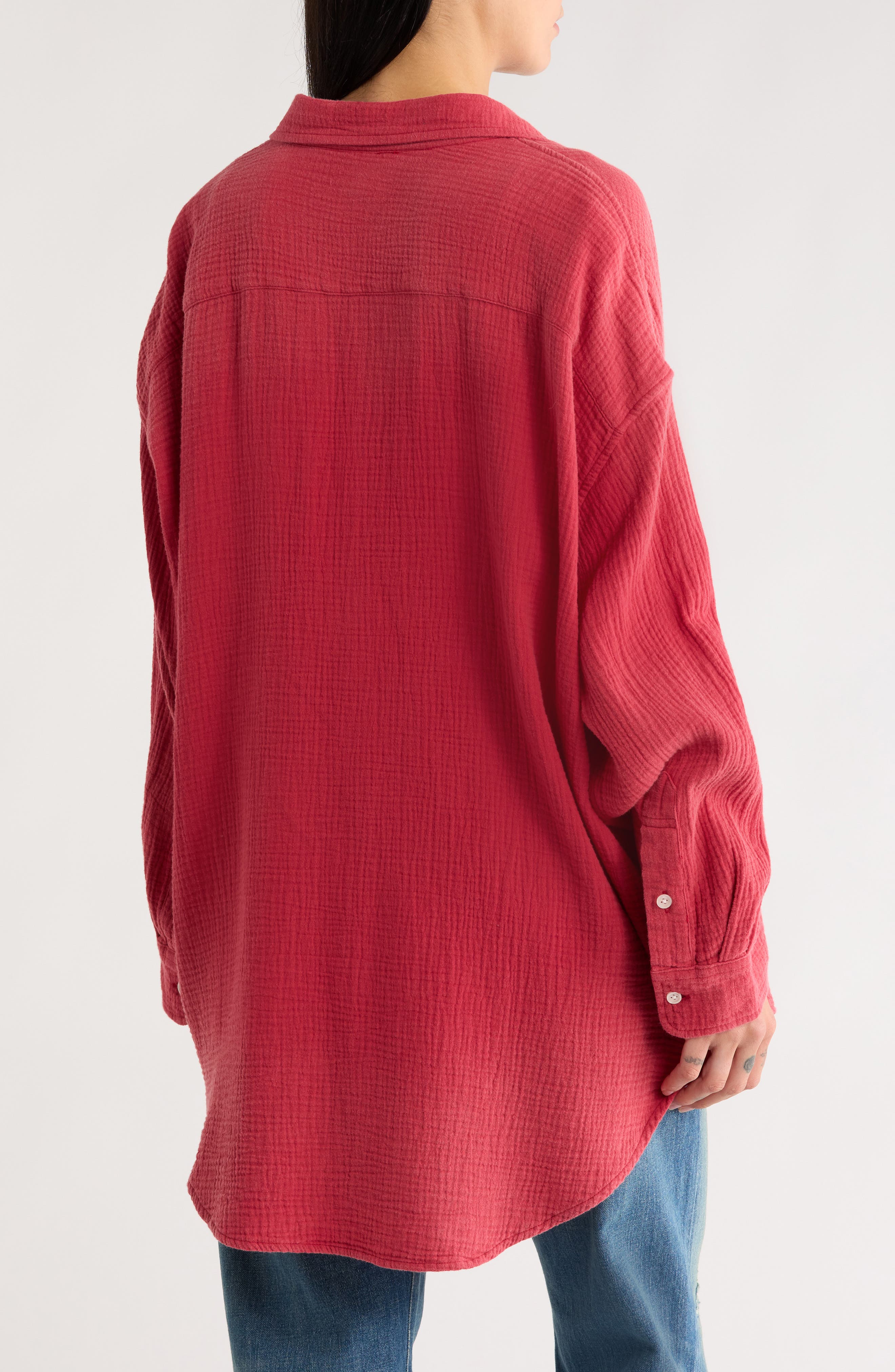 Cotton Gauze Button-Up Shirt - image 2