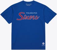 Mitchell & Ness Men's Mitchell & Ness Royal Philadelphia 76ers Vintage Wordmark T-Shirt