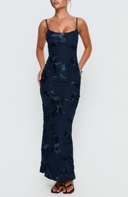 Princess Polly Jacalyn Floral Appliqué Maxi Dress