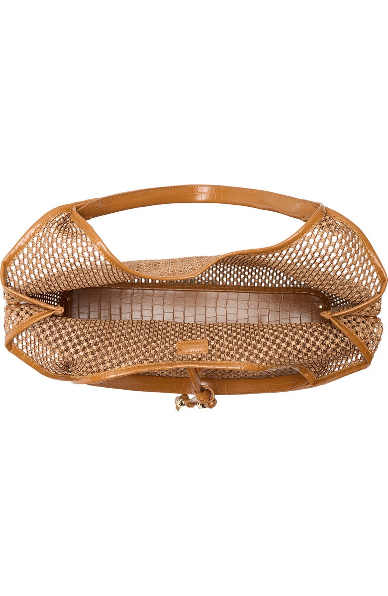Steve Madden Sabrina Woven Tote with Shoulder Bag, Alternate, color, Ochre Straw