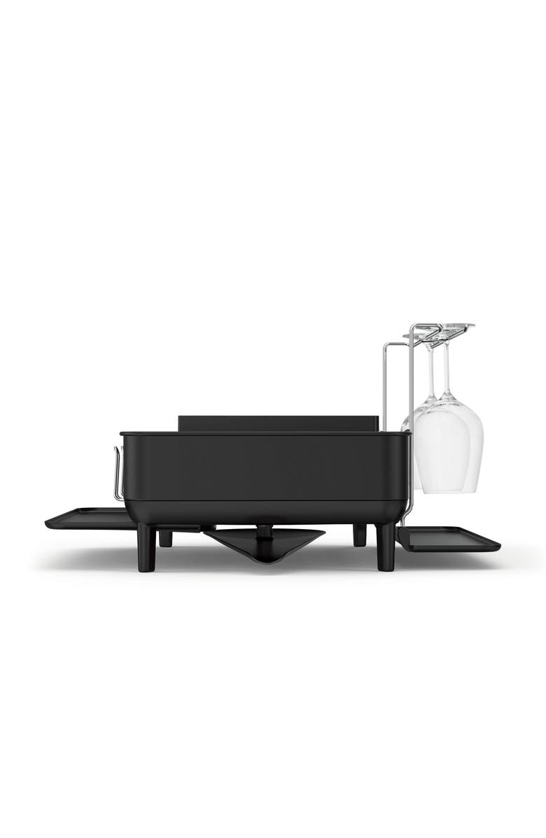 simplehuman steel frame dishrack, Alternate, color, Matte Black