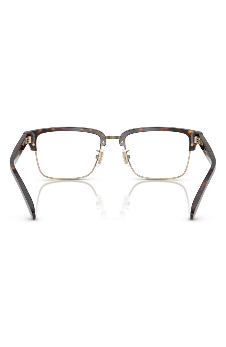 COACH 54mm Square Optical Glasses, Alternate, color, Dark Tortoise / Demo Lens