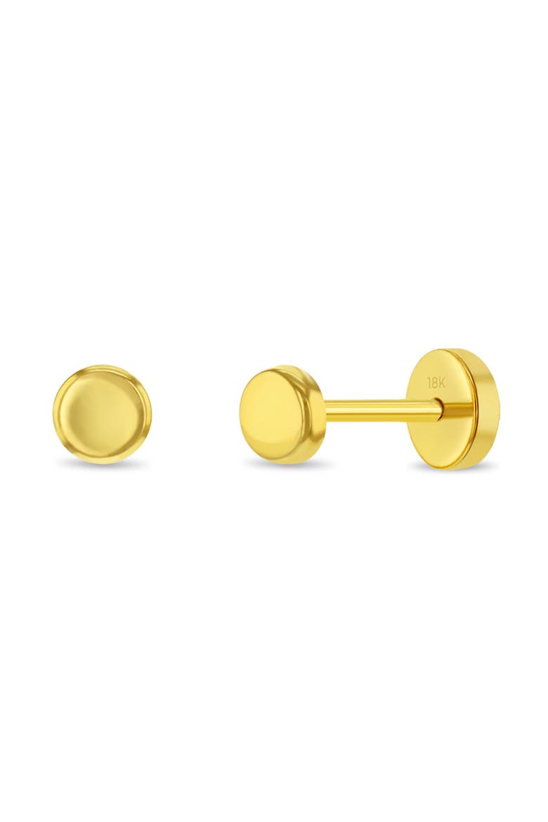 18k Small Coin Girl Earrings, Main, color, Gold