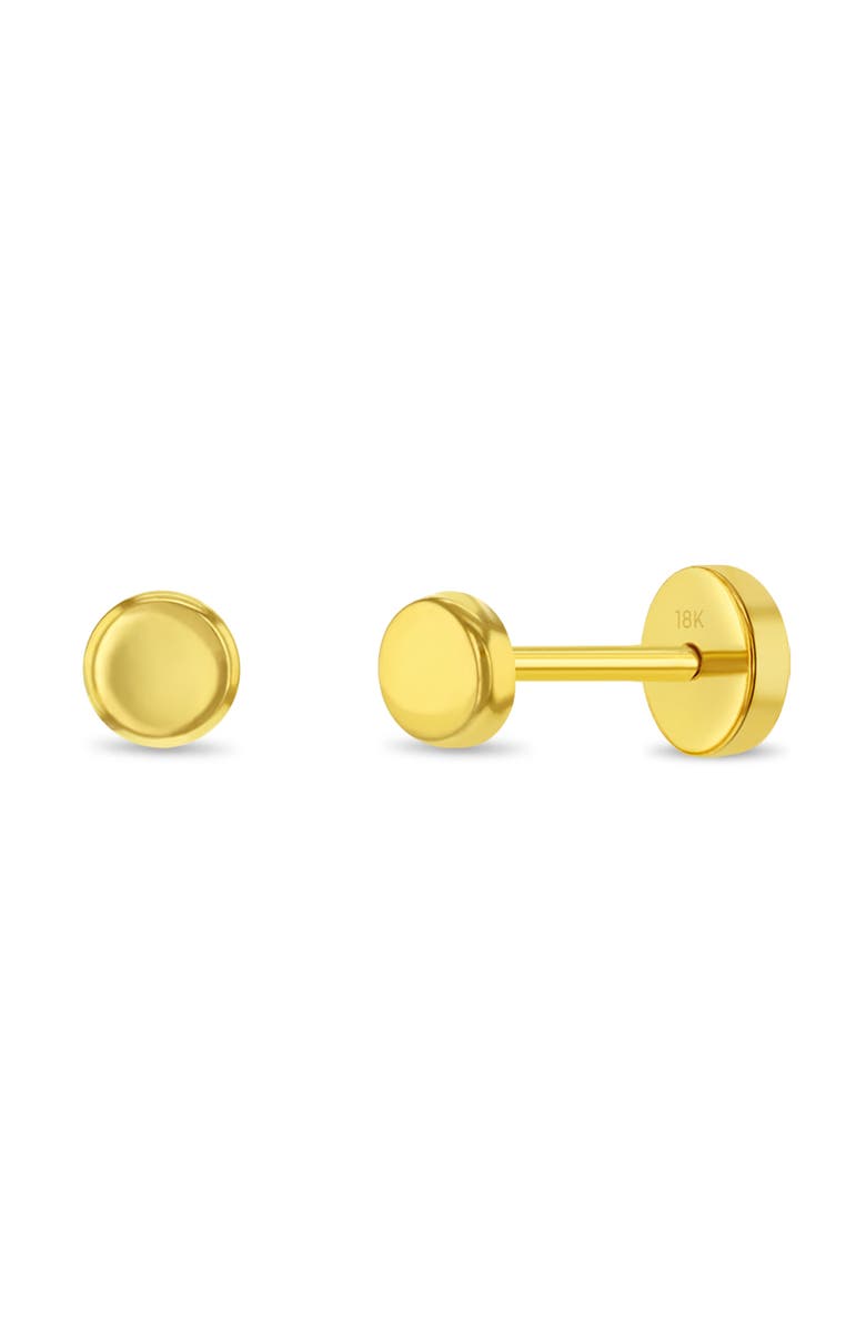 In Season Jewelry 18k Small Coin Girl Earrings, Main, color, Gold