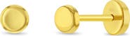 In Season Jewelry 18k Small Coin Girl Earrings