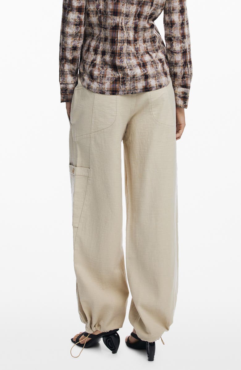 Desigual Cotton Toggle Joggers, Alternate, color, Beige