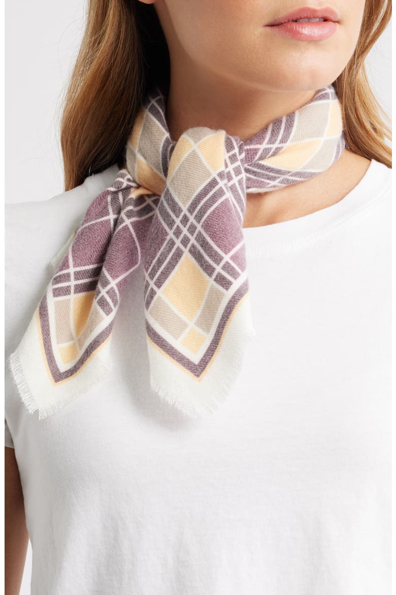 Fringe Bandana Scarf, Main, color, GOLD GEO GRID