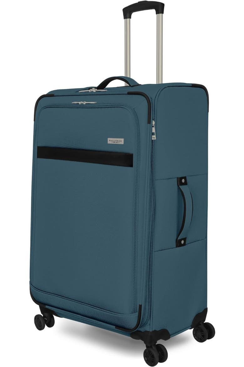 Stratford Softside 29" Large Checked Spinner Luggage, Alternate, color, Teal