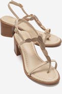 Forever & Always Shoes Serona Leather Block Heel Sandal
