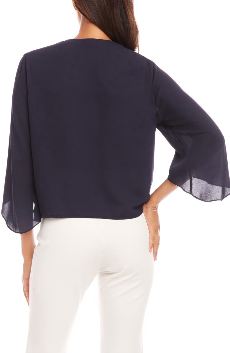 Karen Kane Drape Front Crepe Top, Alternate, color, 