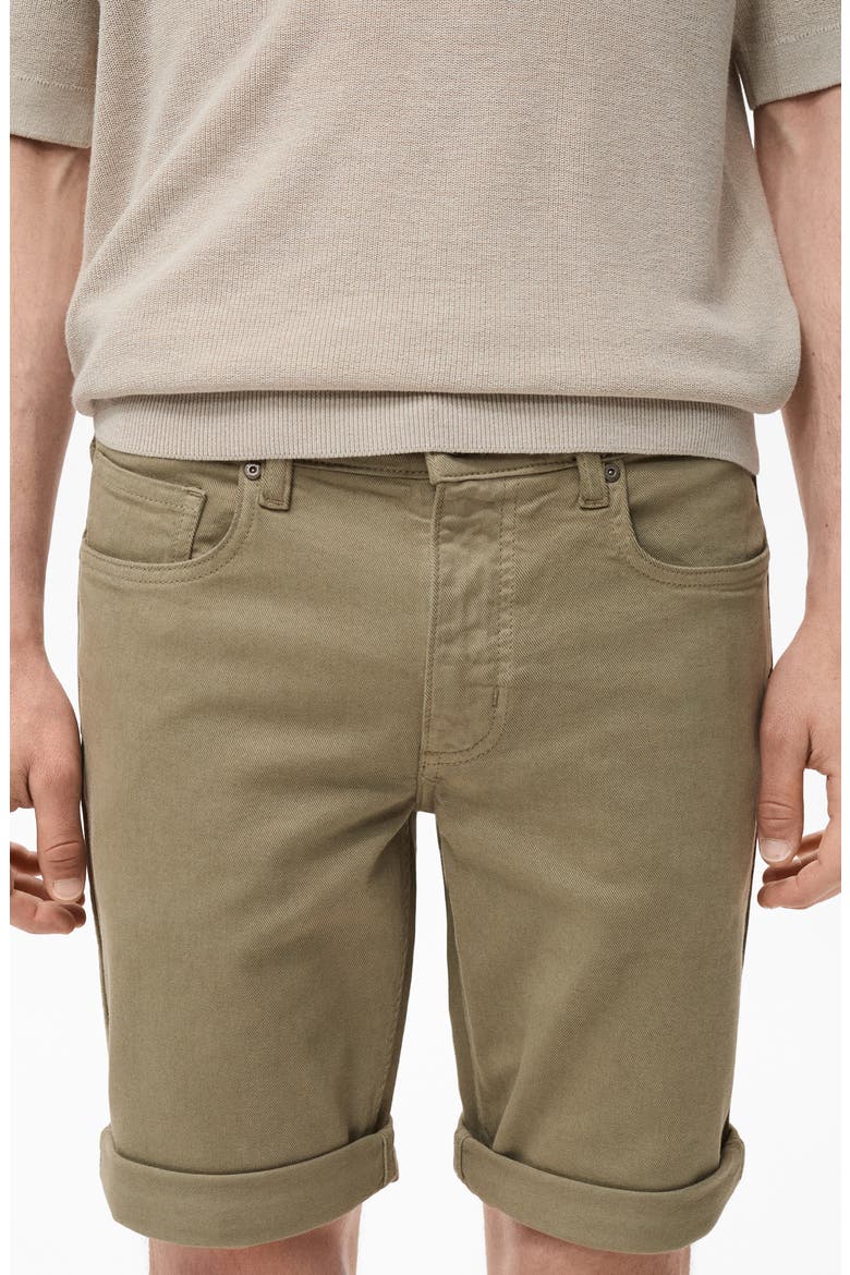 Denim Bermuda Shorts, Alternate, color, KHAKI GREEN