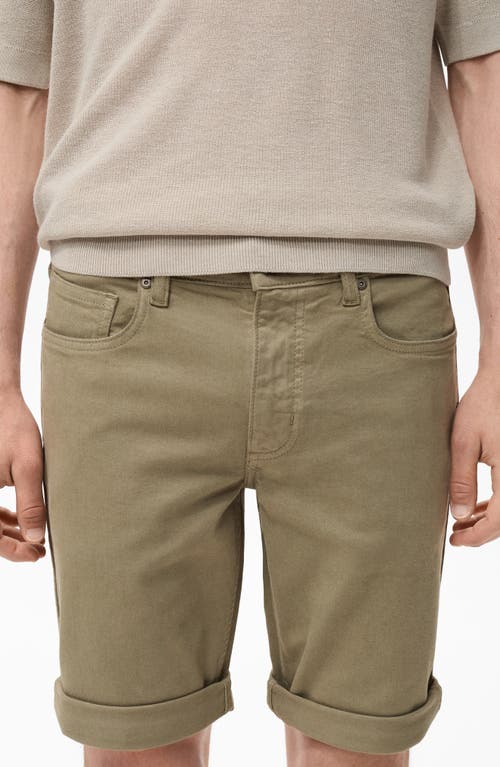 Mango Denim Bermuda Shorts In Green