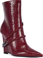 AZALEA WANG Jacques Pointed Toe Wedge Bootie