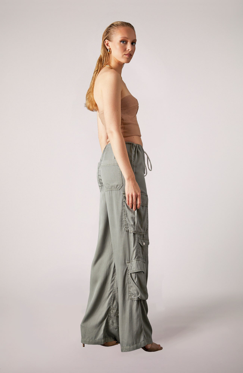BLUE REVIVAL In Combat Tencel Wide Leg Pants, Alternate, color, 
