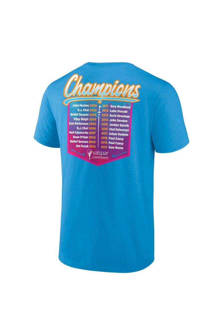 Men's Fanatics Branded Blue 2022 Valspar Championship Champions T-Shirt, Alternate, color, Blue