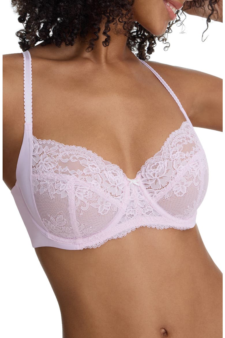 Captivate Lace Multifit Underwire Bra, Alternate, color, LILAC PINK