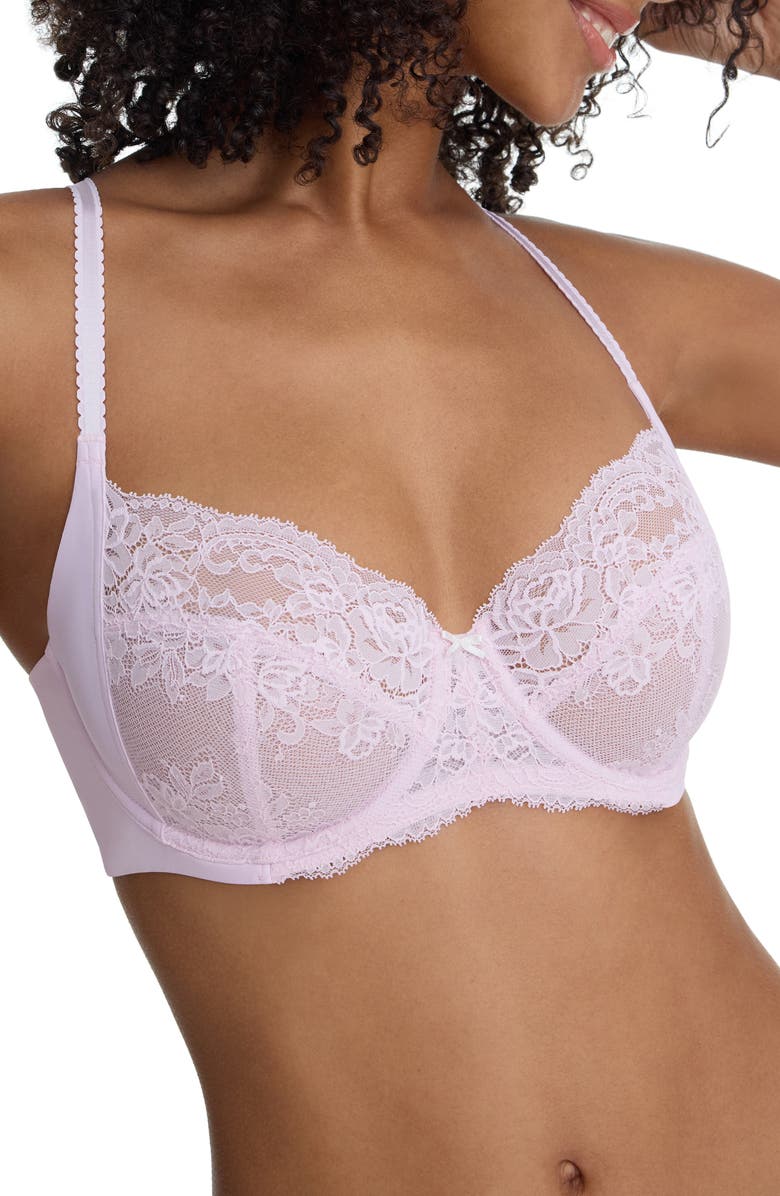 Skarlett Blue Captivate Lace Multifit Underwire Bra, Alternate, color, Lilac Pink