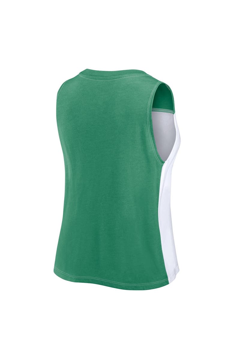 FANATICS Women's Fanatics Branded Green/White Miami Hurricanes Colorblock High Neck Tank Top, Alternate, color, Green