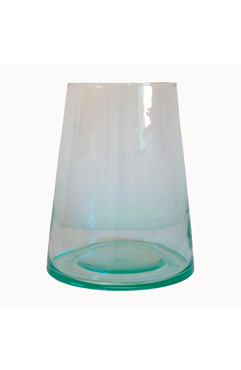 Apartment F Moroccan Handcrafted Glass Vase, Main, color, Clear - Large