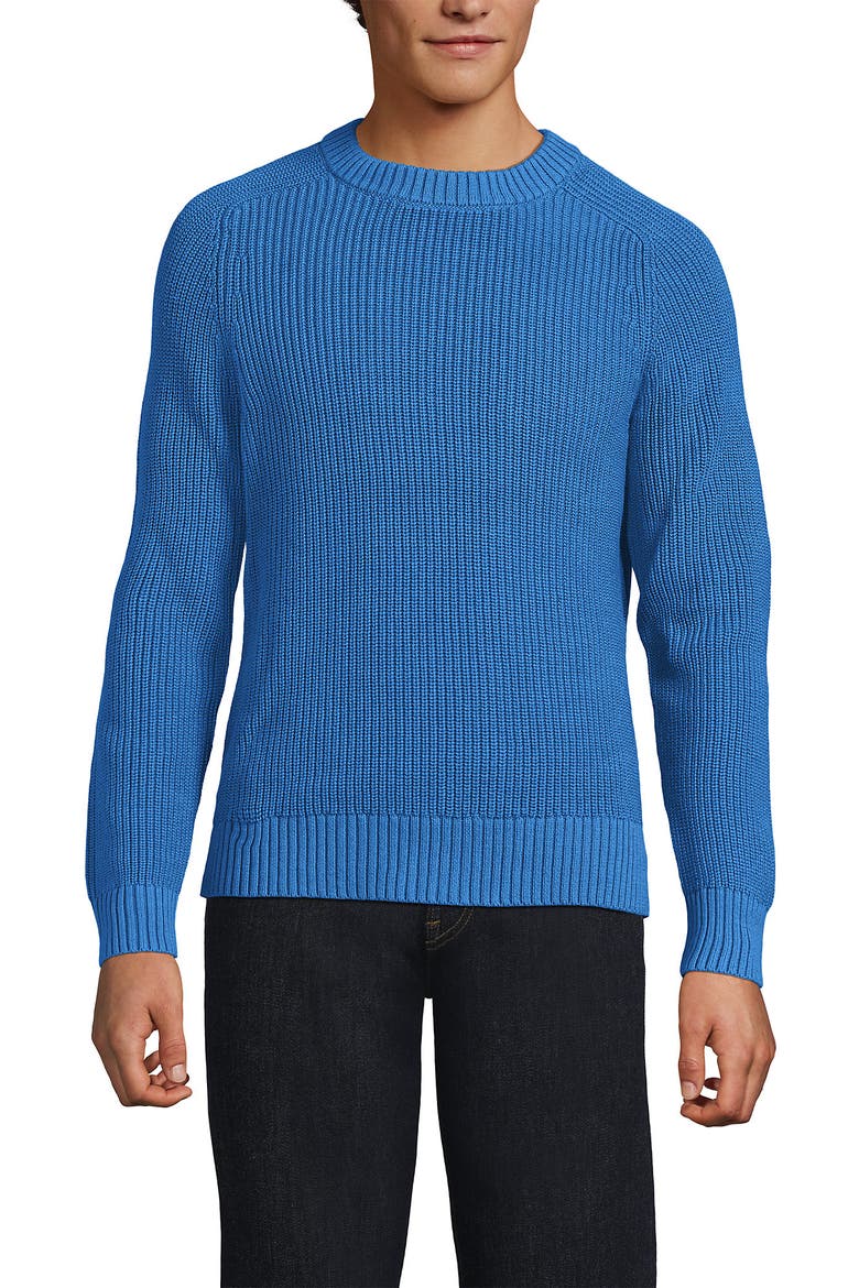 Drifter Cotton Crewneck Sweater, Main, color, Blue Hyacinth