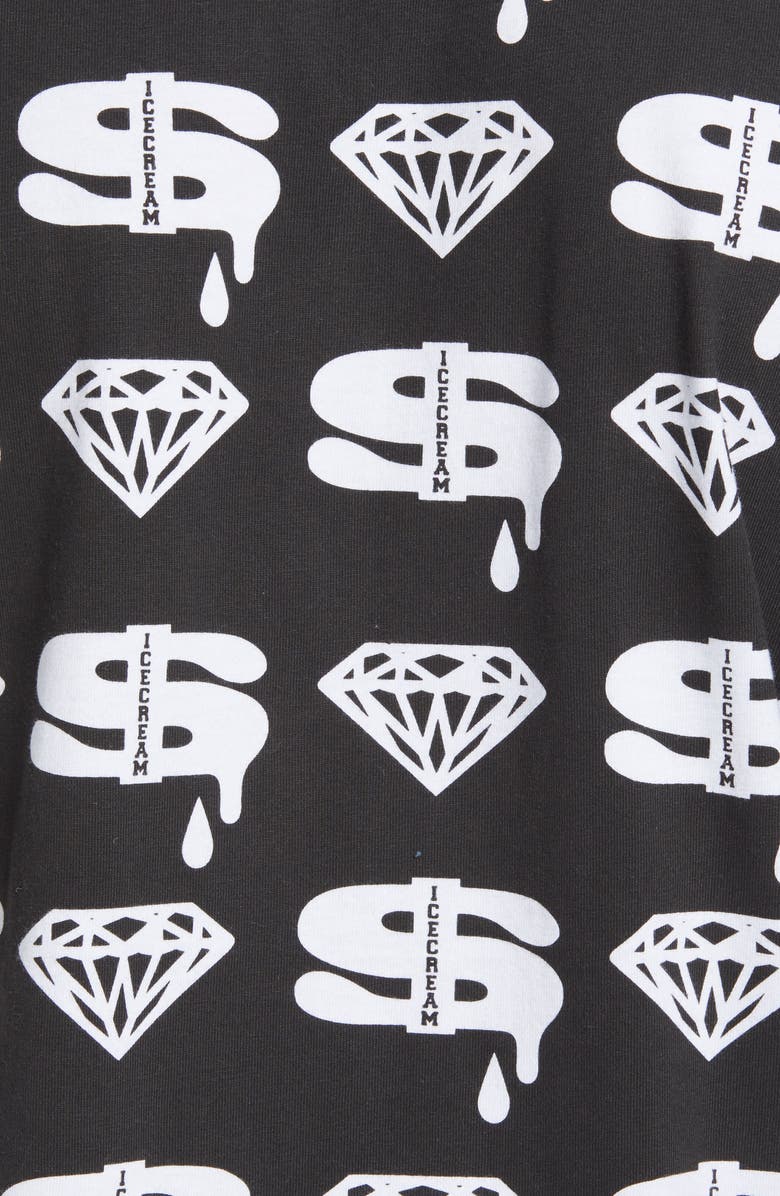 ICECREAM Men's Diamonds & Dollars Graphic Tee, Alternate, color,