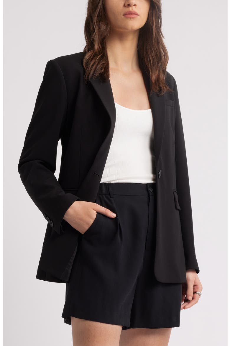 The Ingrid Classic Fit Blazer, Main, color, BLACK