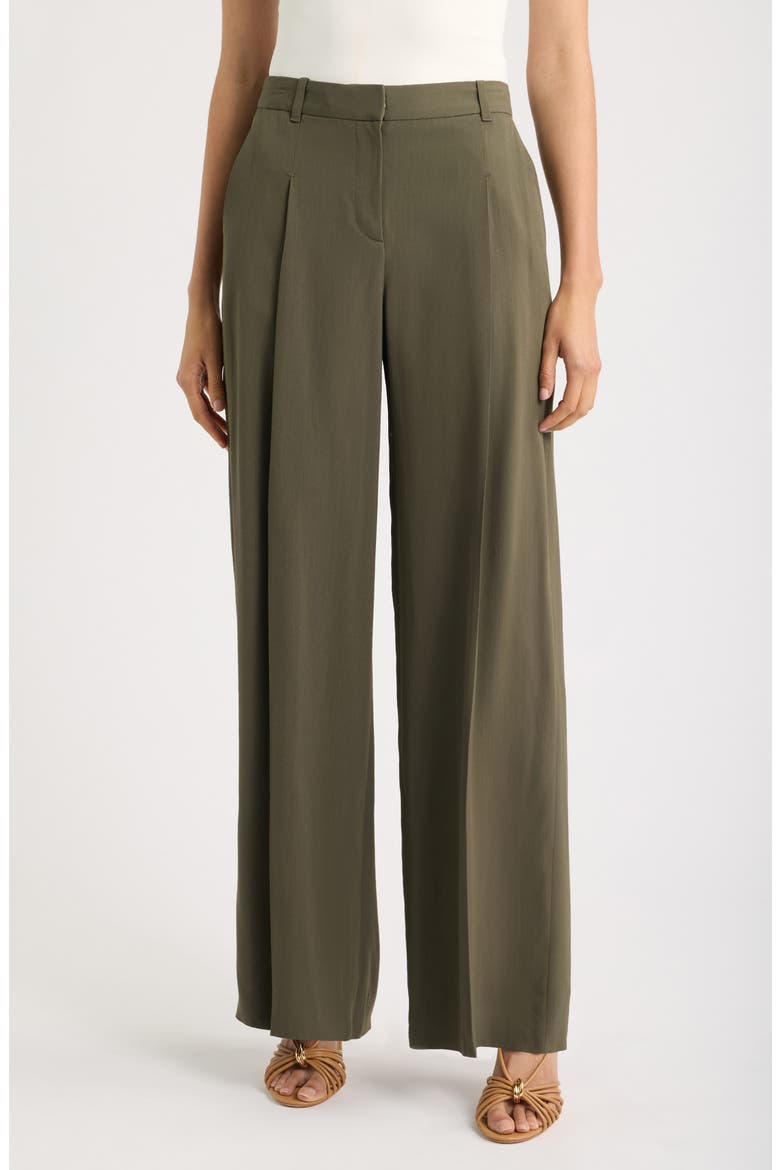 Tiana Pinstripe Wide Leg Pants, Main, color, TEA LEAF STRIPE