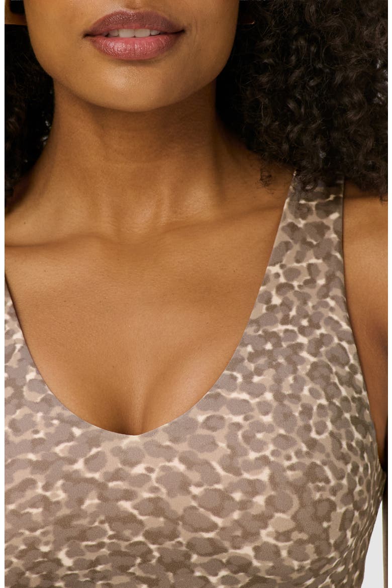 Ultimate Yoga Sports Bra, Alternate, color, BEIGE OFFBEAT ANIMAL PRINT