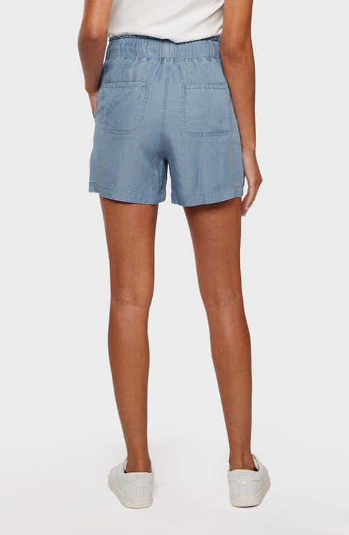 Matty M . Alex Pull-on Chambray Shorts In Blue