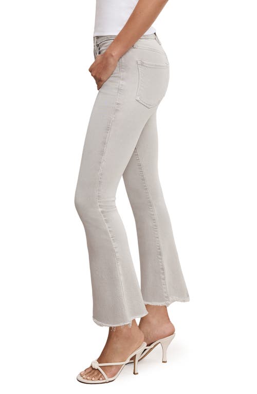 Good American Soft-tech Good Legs Frayed Crop Mini Bootcut Jeans In Amulet003