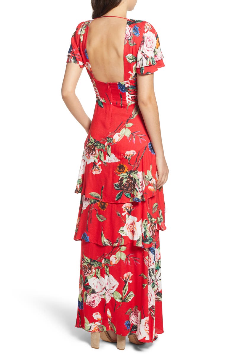 AFRM Tiered Ruffle Maxi Dress, Alternate, color, 