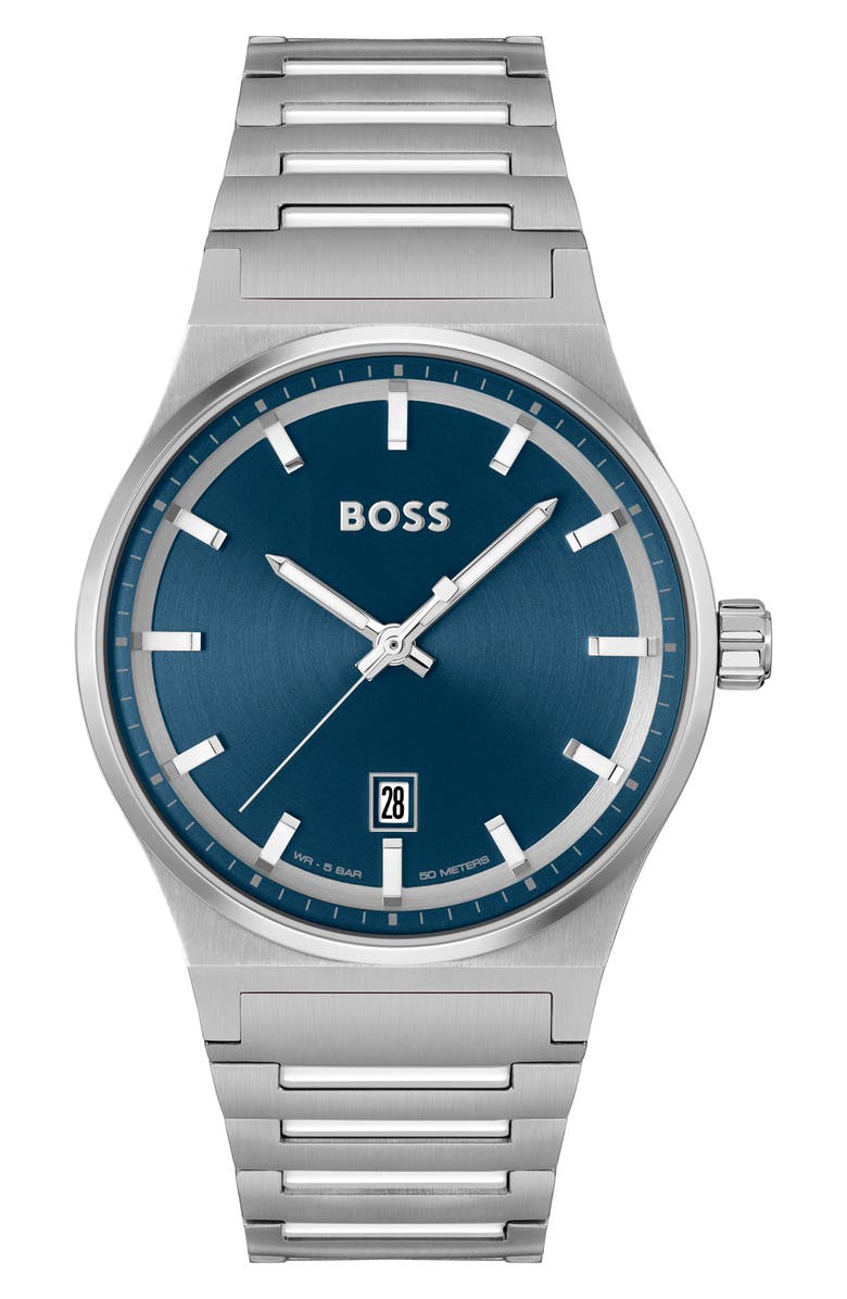 BOSS Candor Bracelet Watch, 41mm, Main, color, Blue