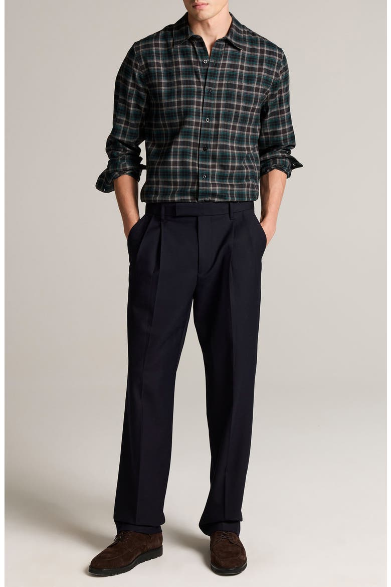 Strecker Plaid Cotton Long Sleeve Shirt, Alternate, color, DK VERDUGO COMBO