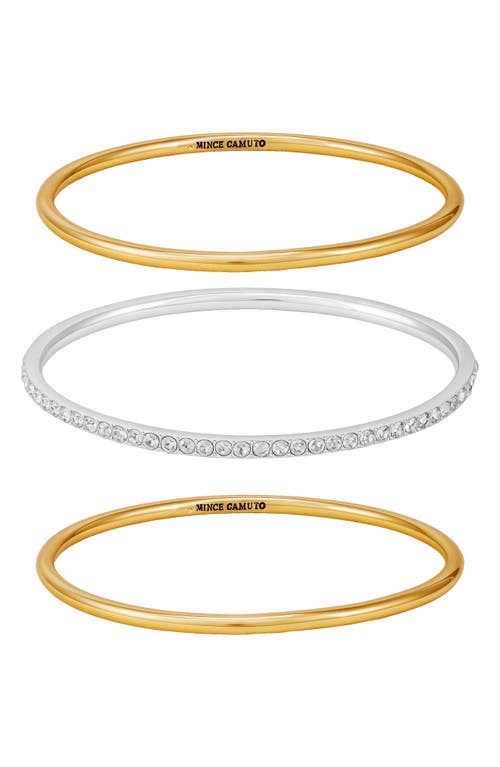 Vince Camuto Pavé Crystal Bangle Bracelet Set In Multi