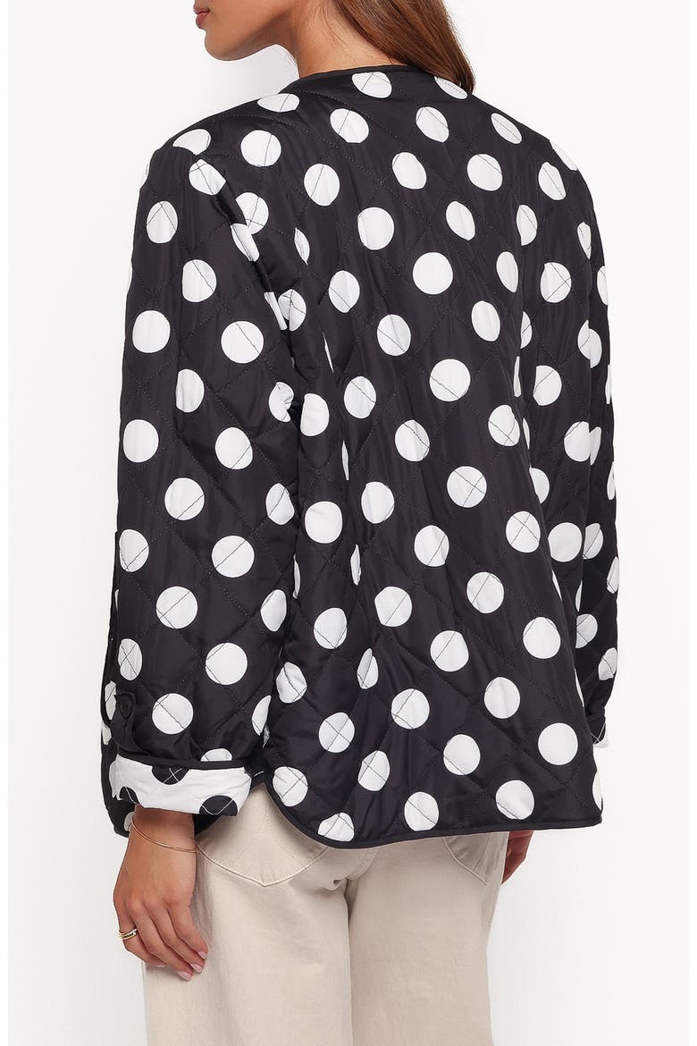 Immy Reversible Puffer Jacket, Alternate, color, BLACK/ WHITE DOT