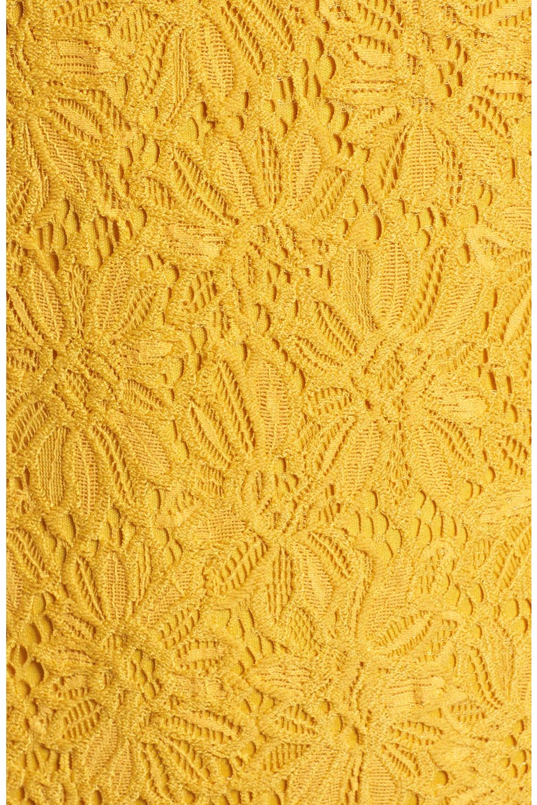 Lace Shift Dress, Alternate, color, MUSTARD